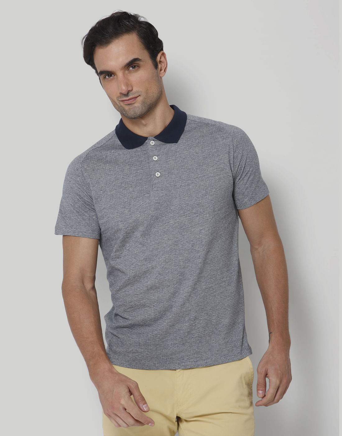 White Polo Neck T-Shirt