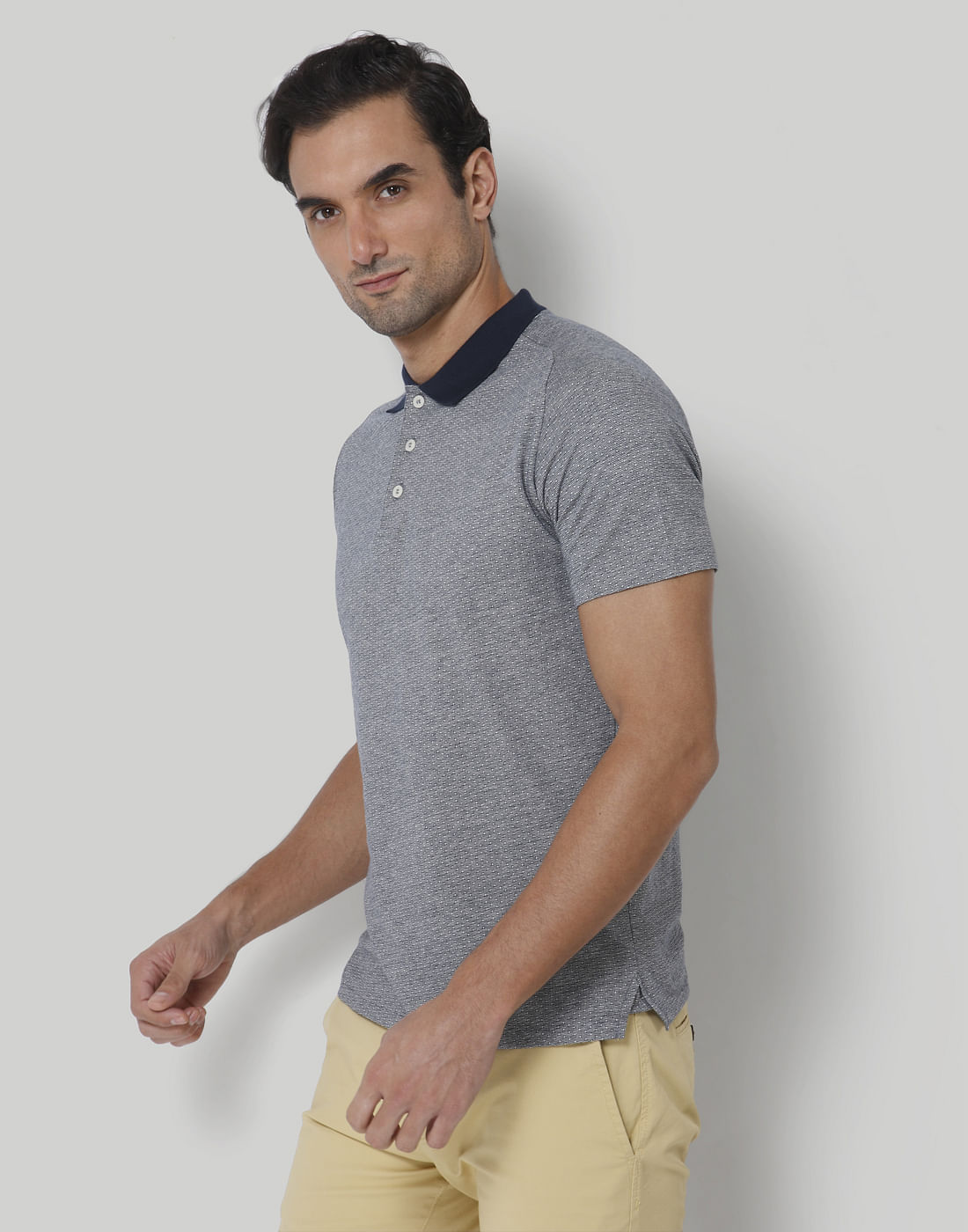 White Polo Neck T-Shirt