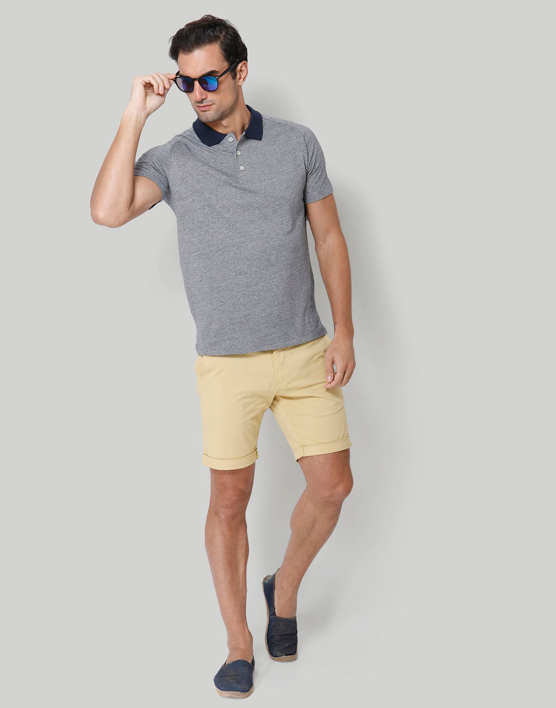 White Polo Neck T-Shirt