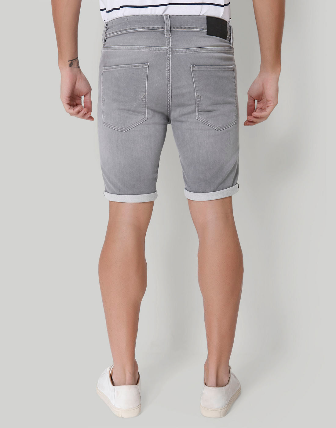 Grey Denim Shorts
