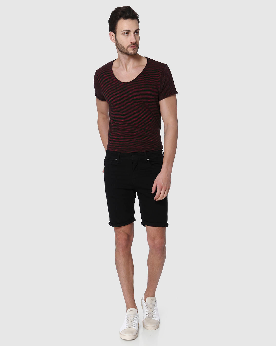 Black Denim Shorts