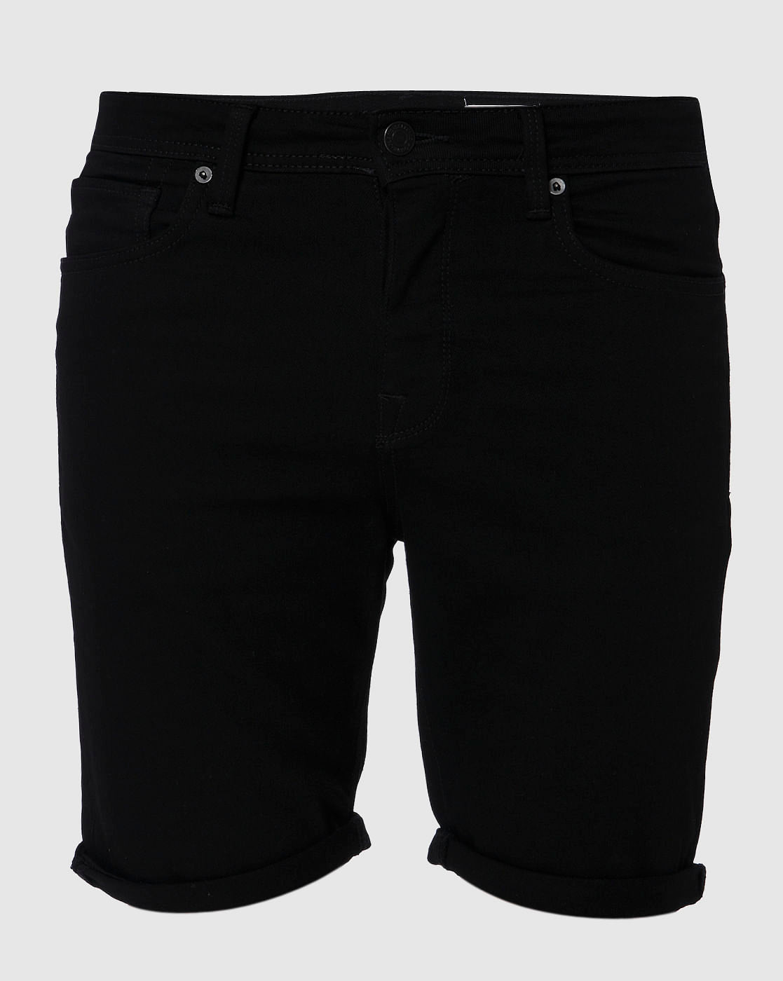 Black Denim Shorts