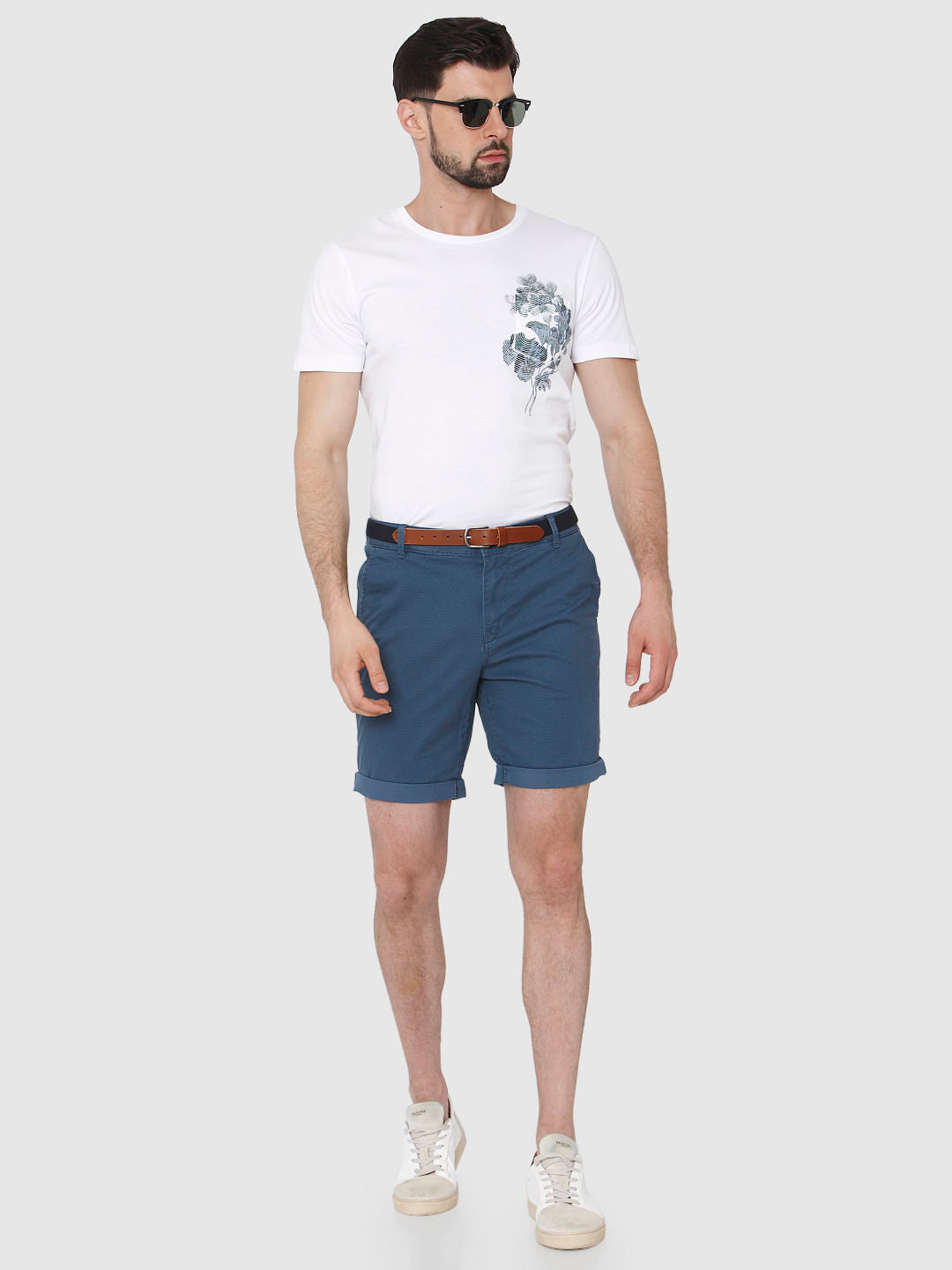White Graphic Print Crew Neck T-Shirt
