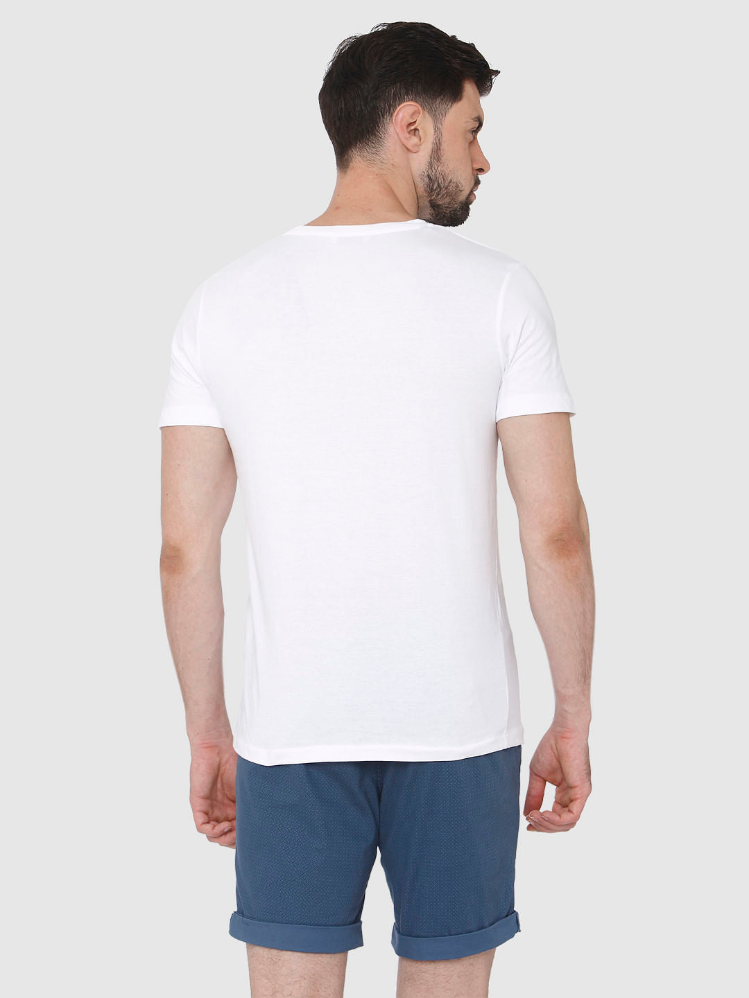 White Graphic Print Crew Neck T-Shirt