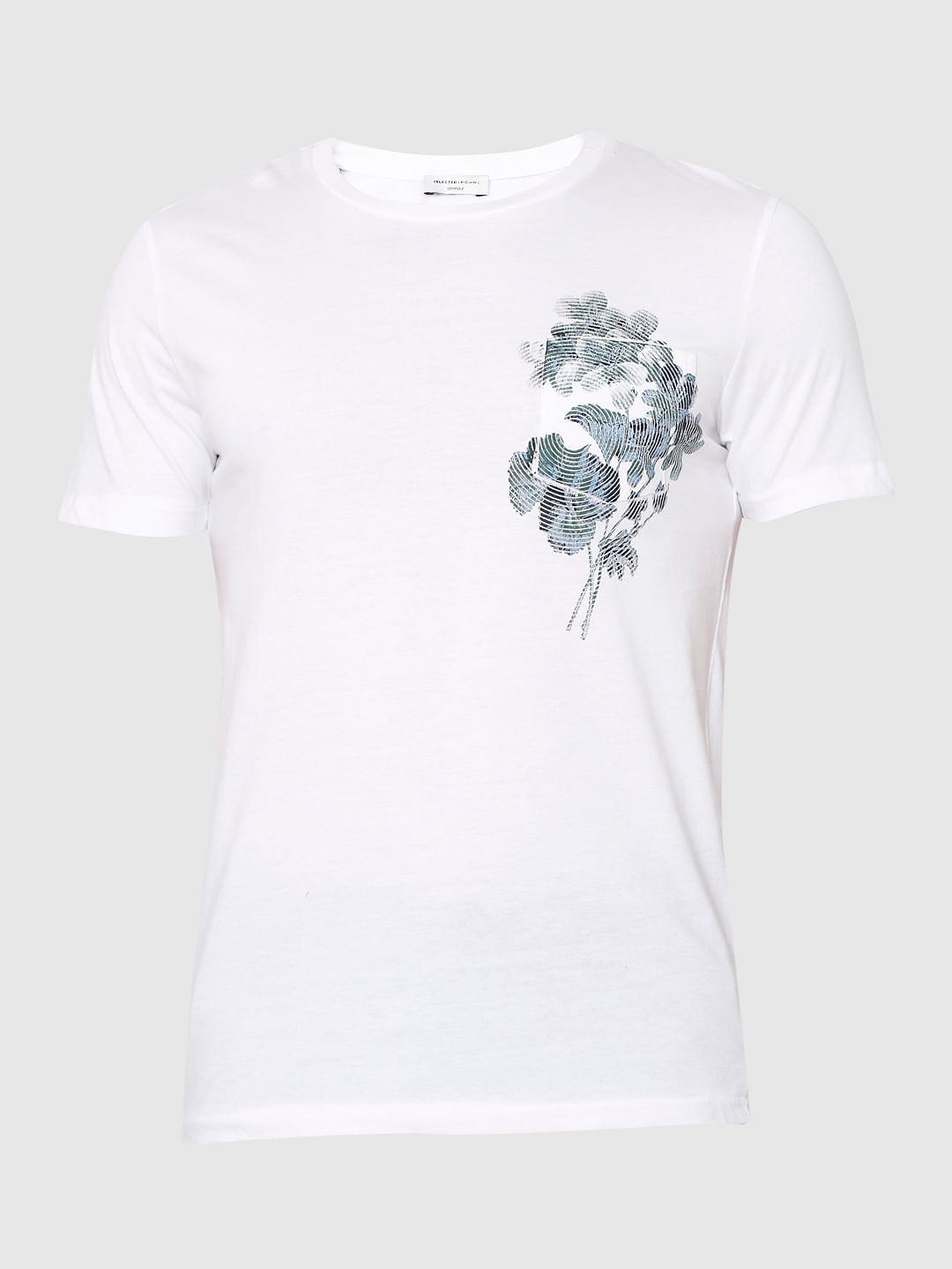 White Graphic Print Crew Neck T-Shirt