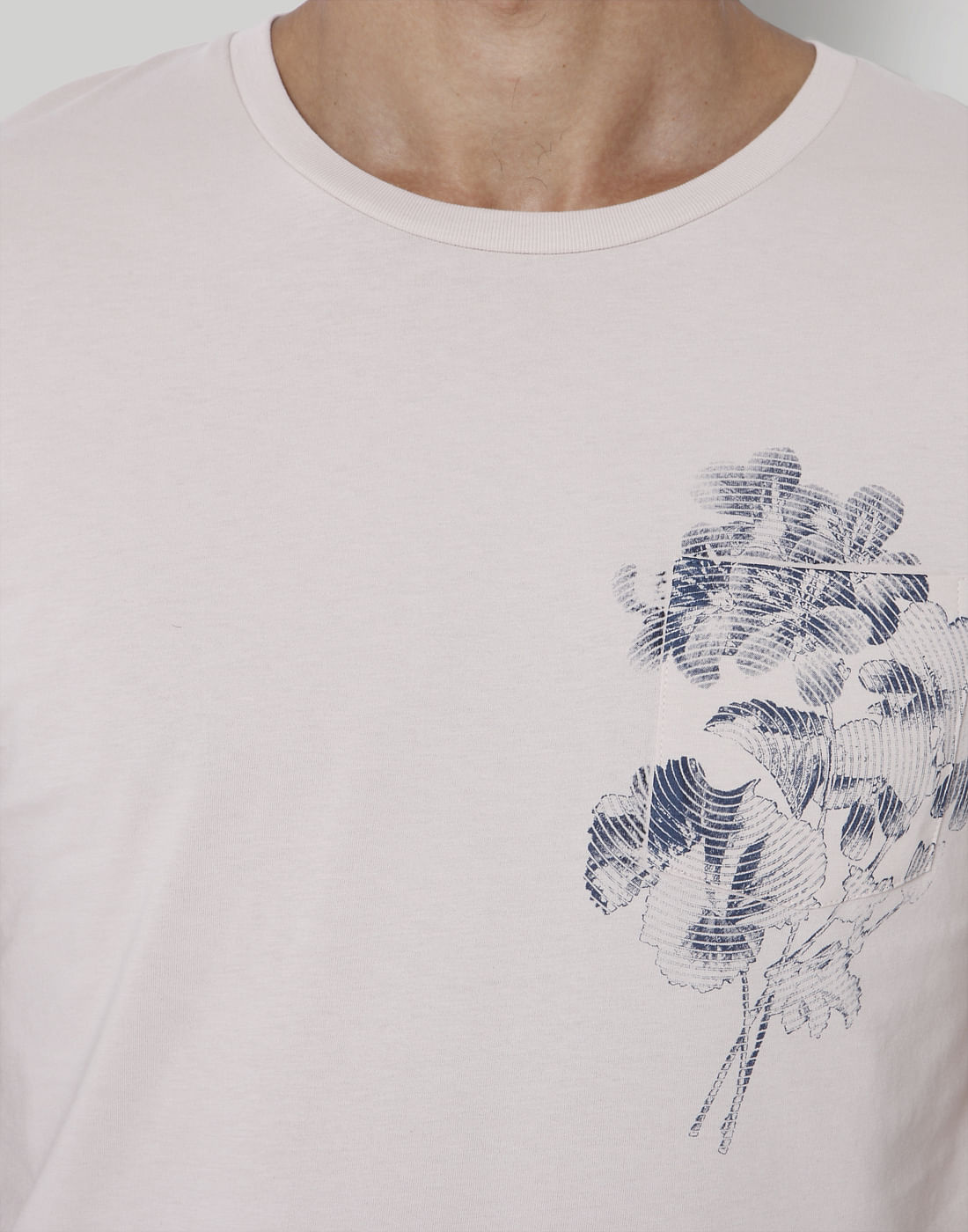 Pink Floral Print Crew Neck T-Shirt