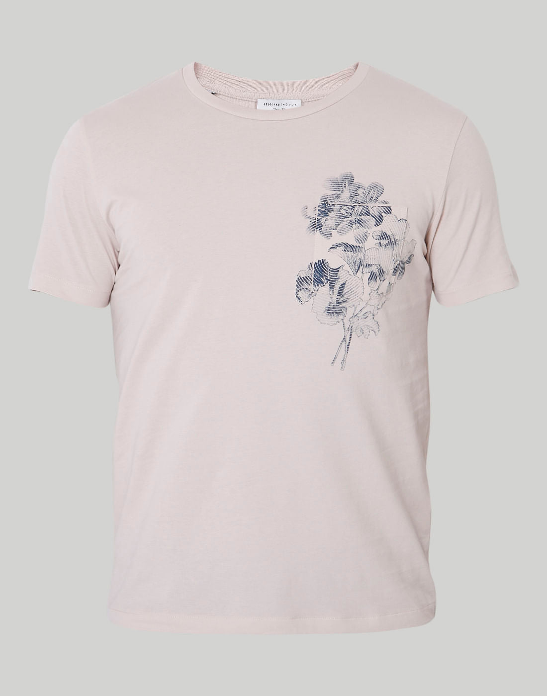 Pink Floral Print Crew Neck T-Shirt