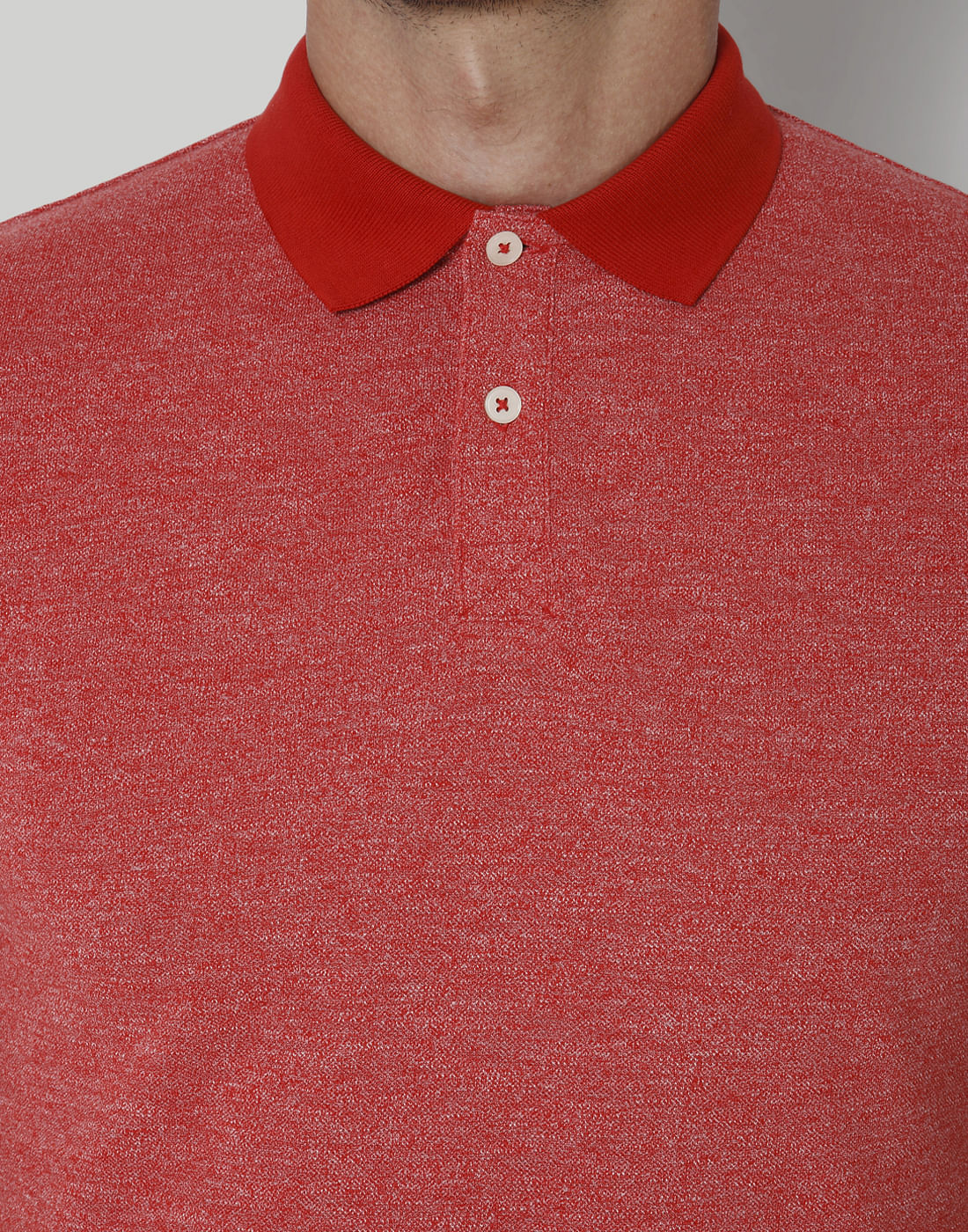 Red Polo Neck T-Shirt