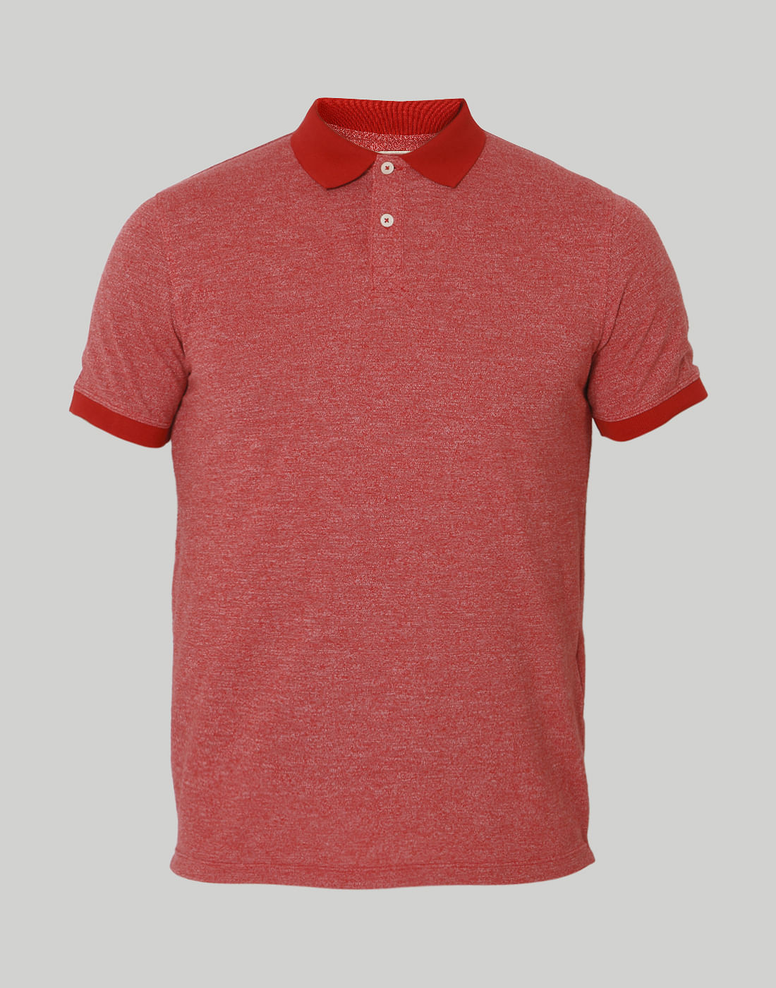 Red Polo Neck T-Shirt