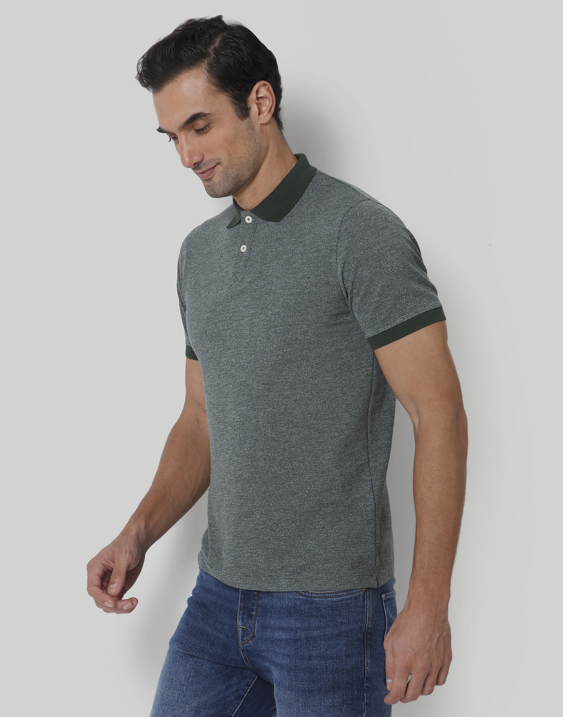Green Polo Neck T-Shirt
