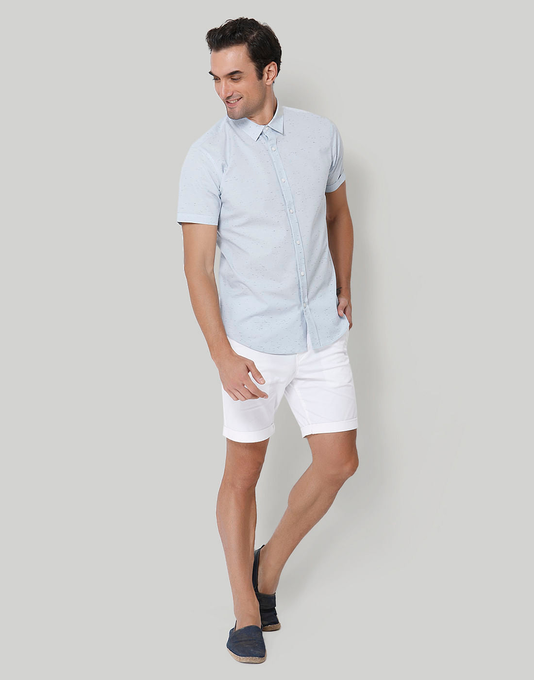 Blue Short Sleeves Shirt