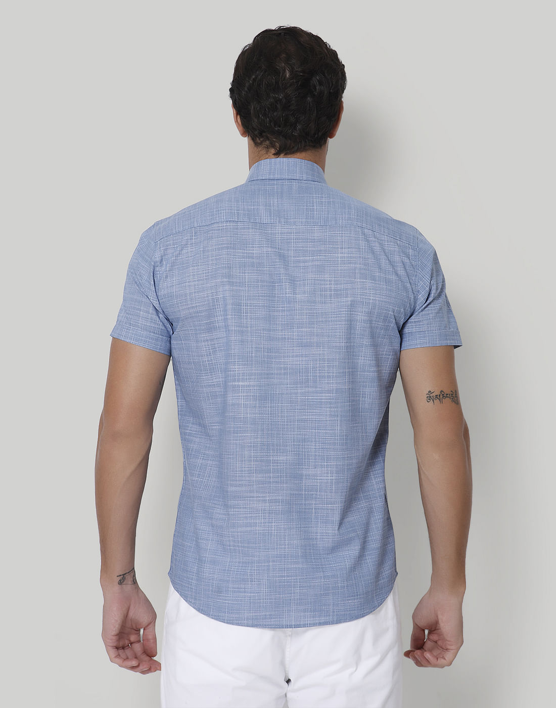 Blue Short Sleeves Shirt