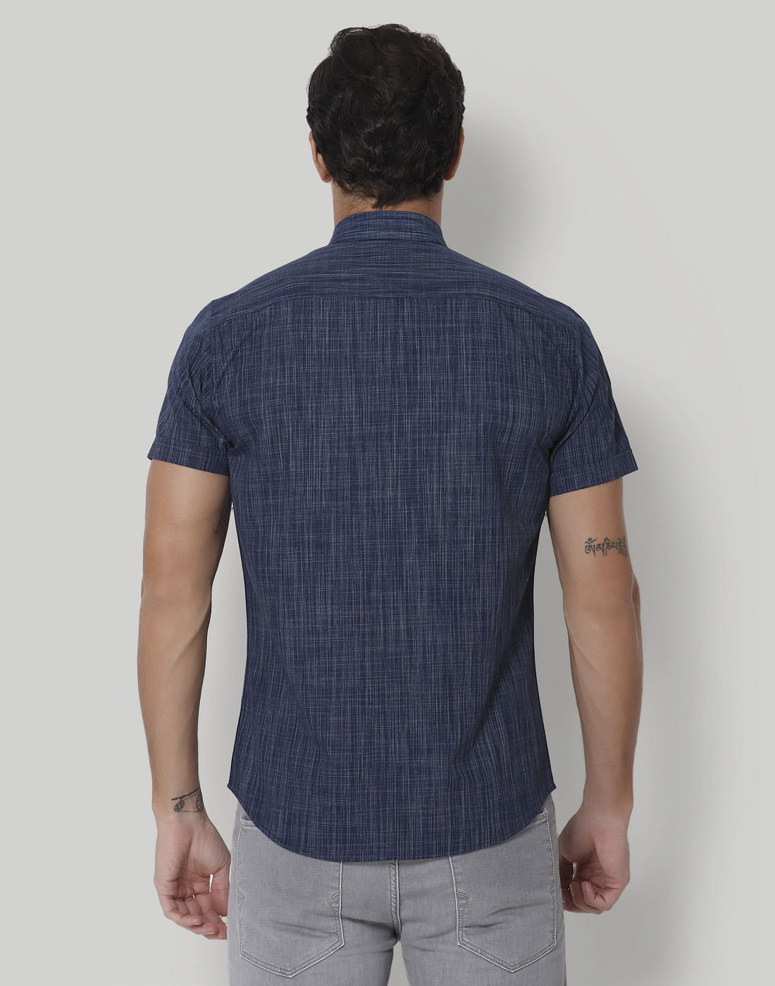 Blue Short Sleeves Shirt