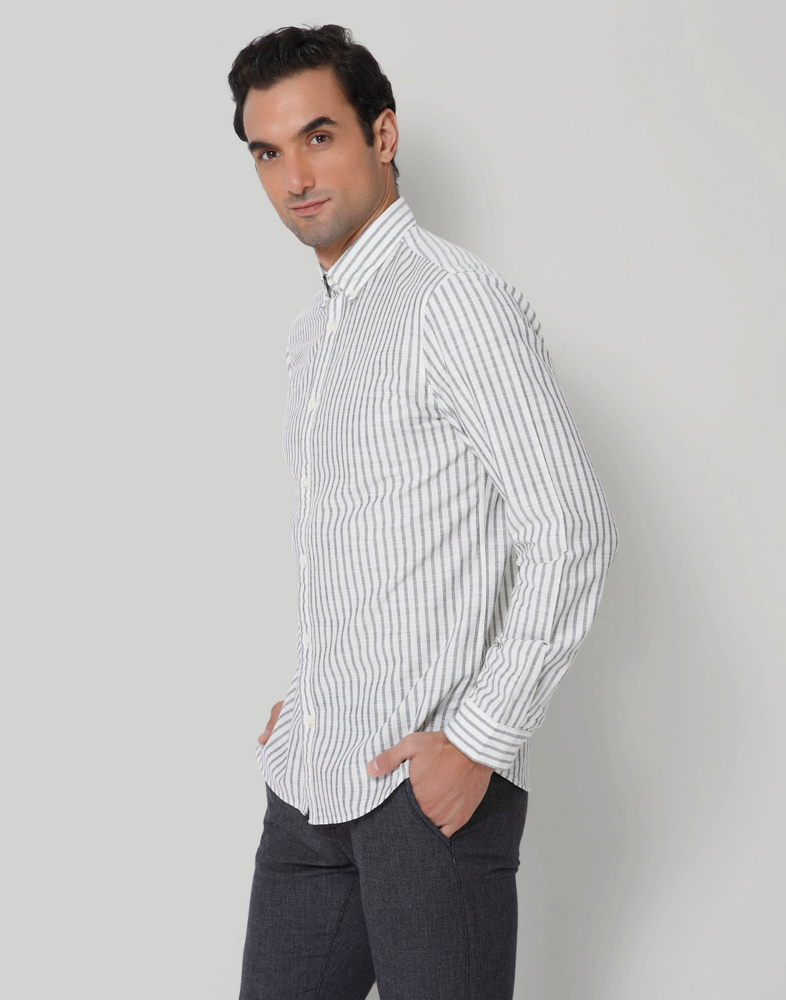 White Striped Shirt