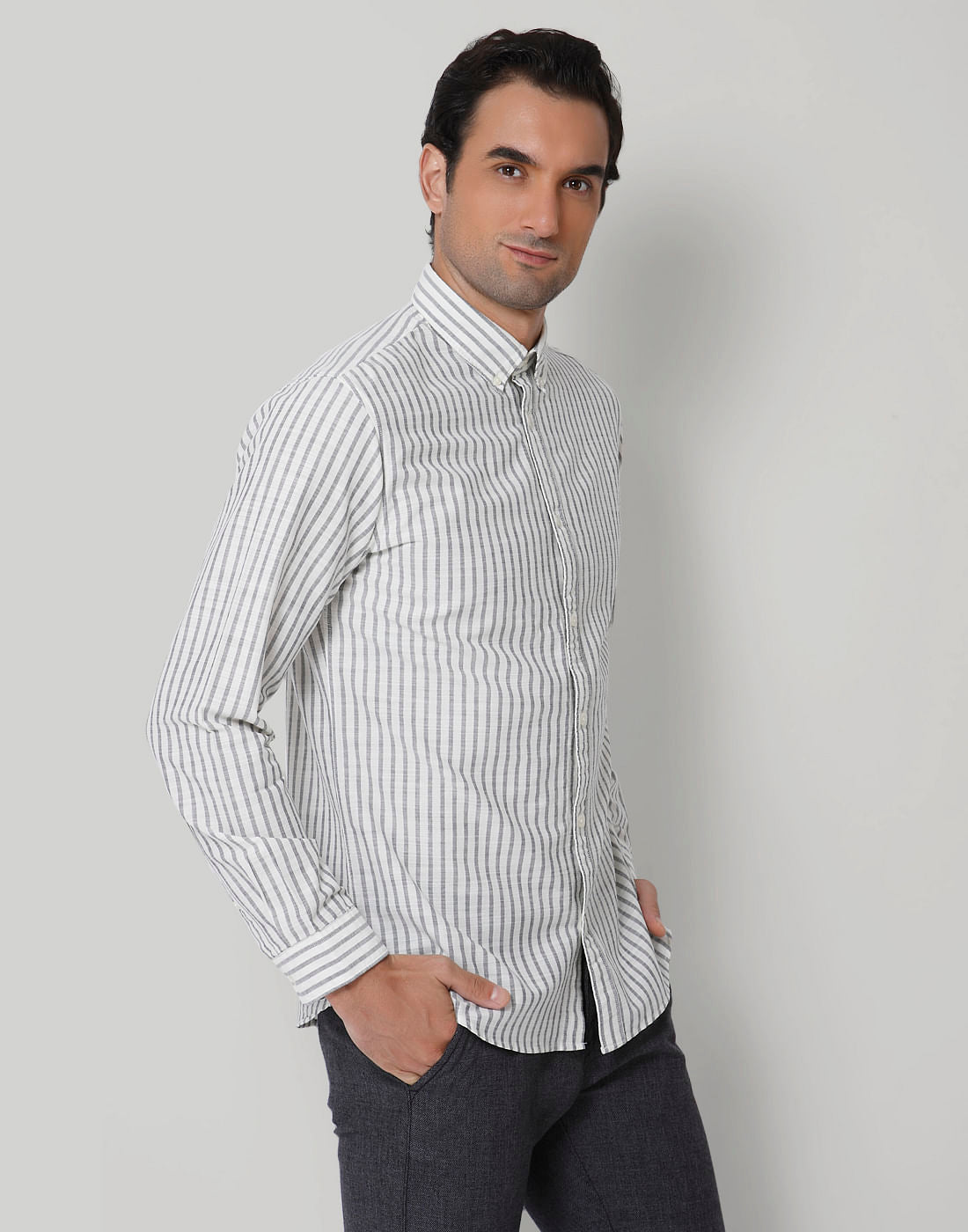 White Striped Shirt