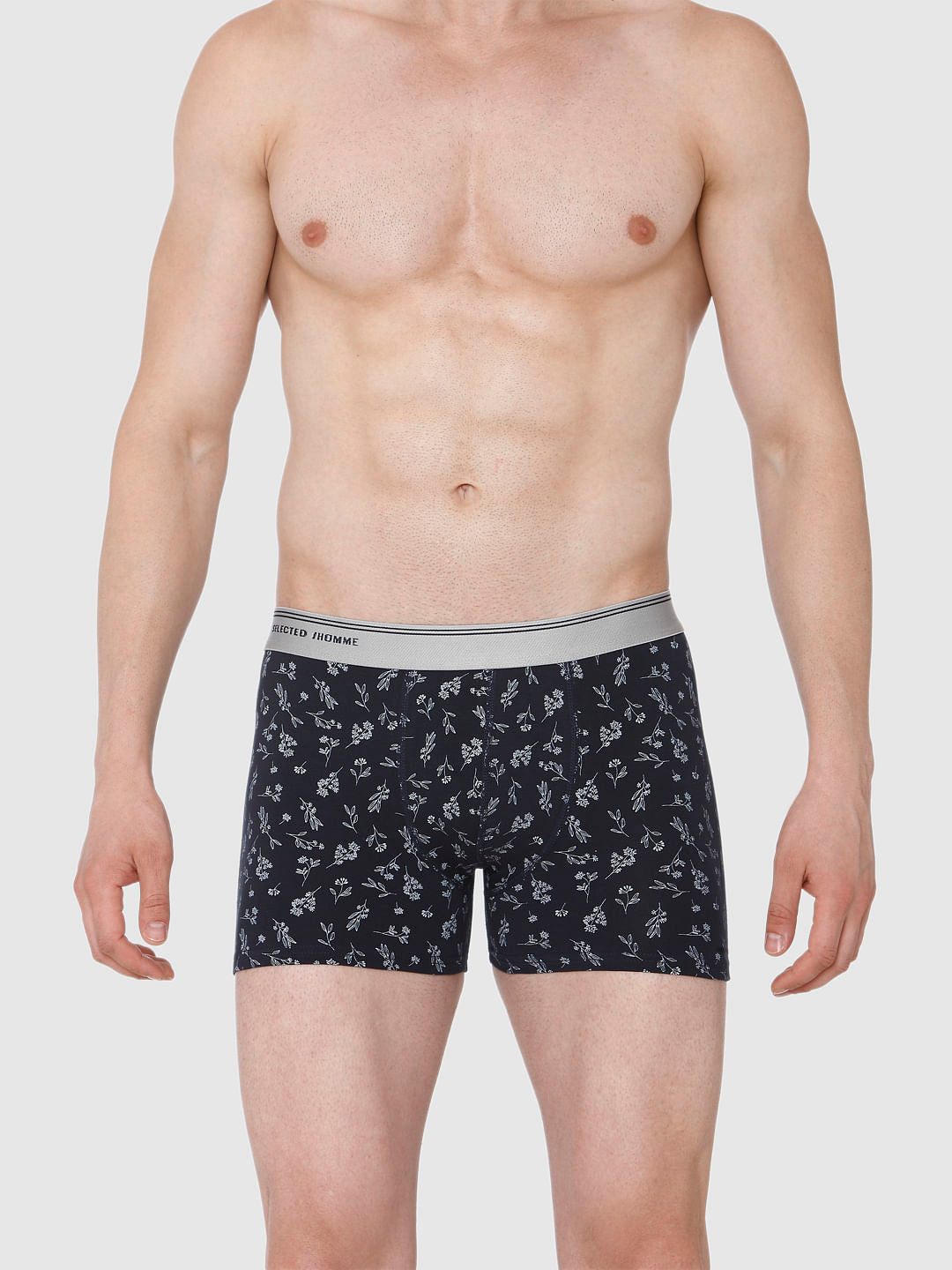 Navy Blue All Over Print Trunks