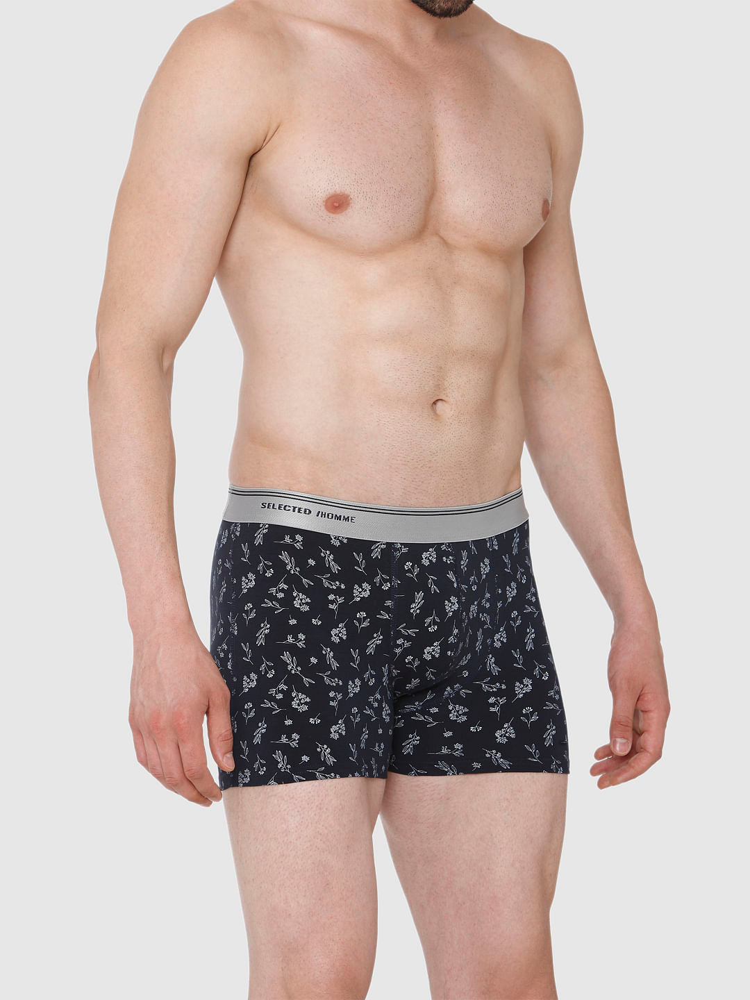 Navy Blue All Over Print Trunks
