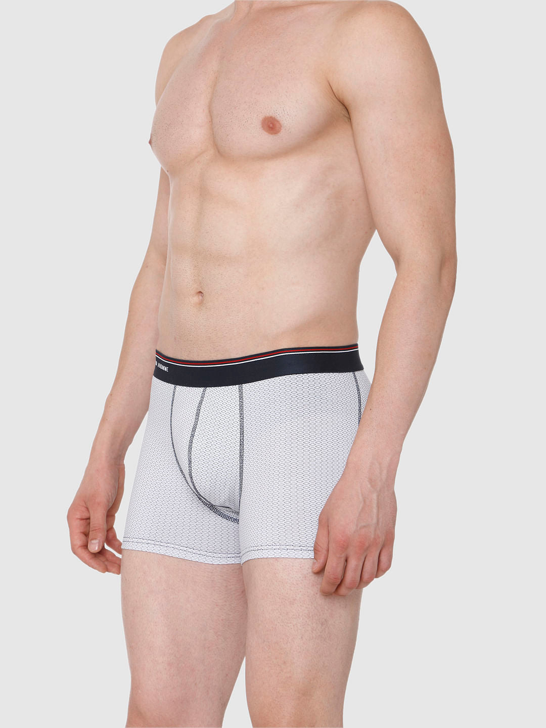 White Printed Trunks