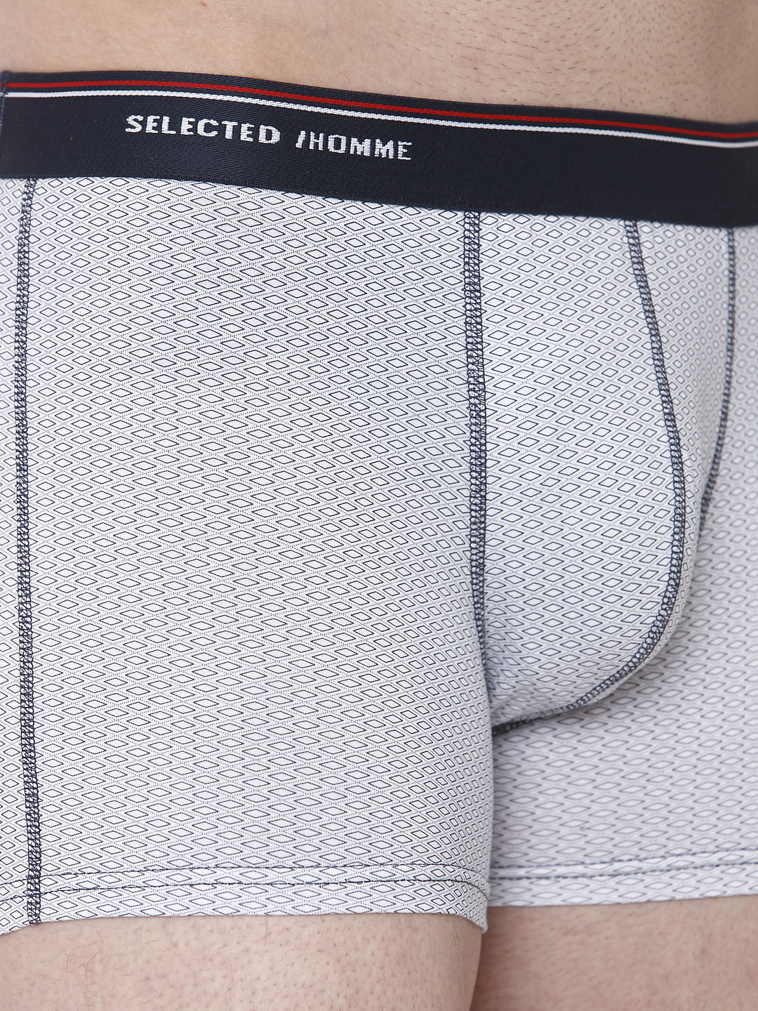 White Printed Trunks