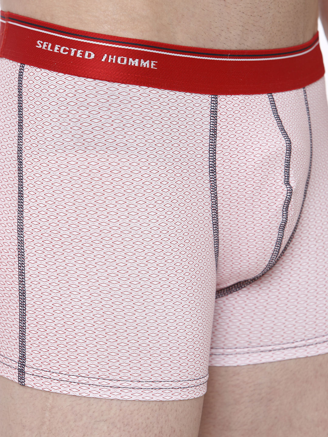 Red Printed Trunks