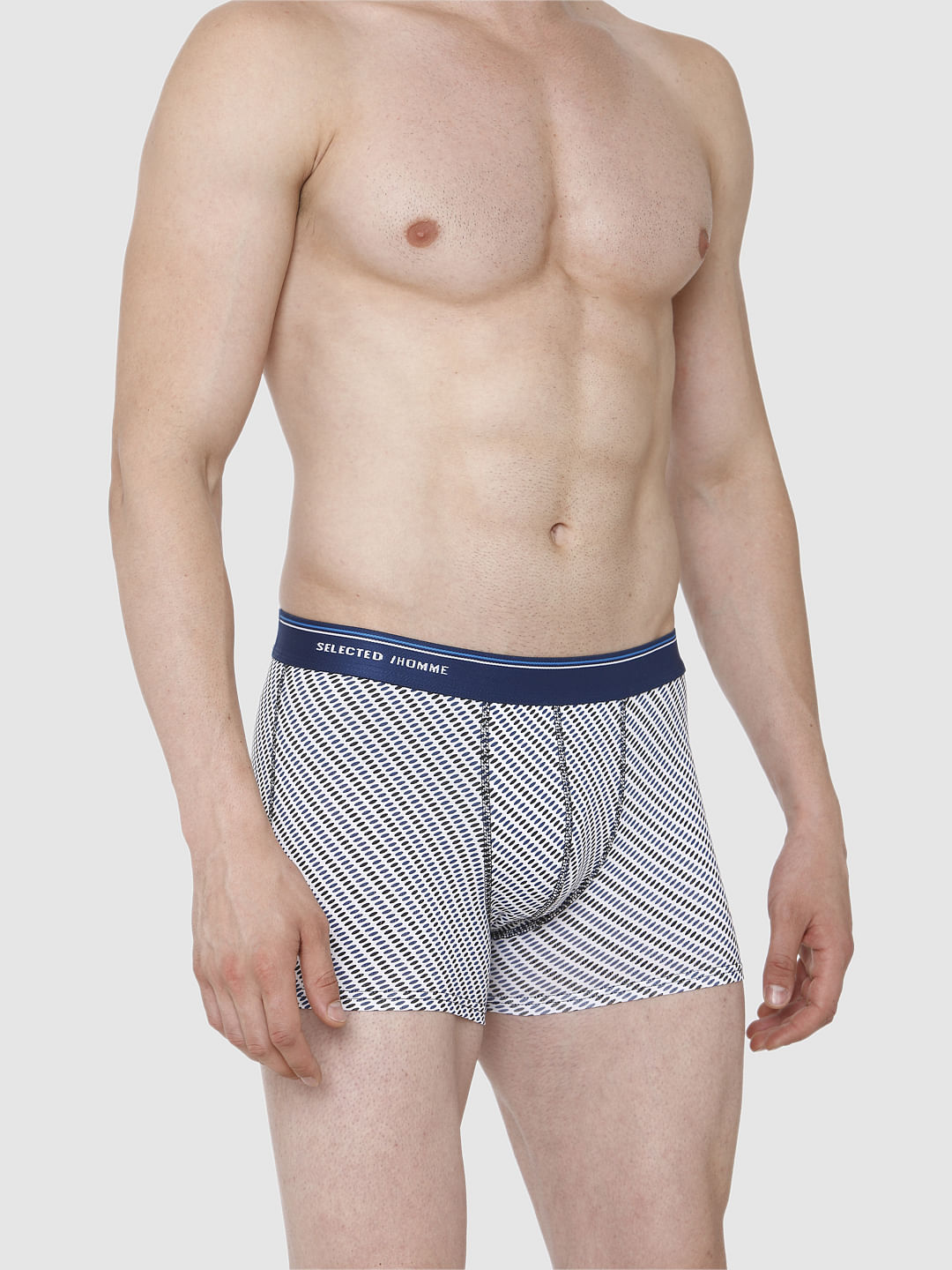 White All Over Print Trunks