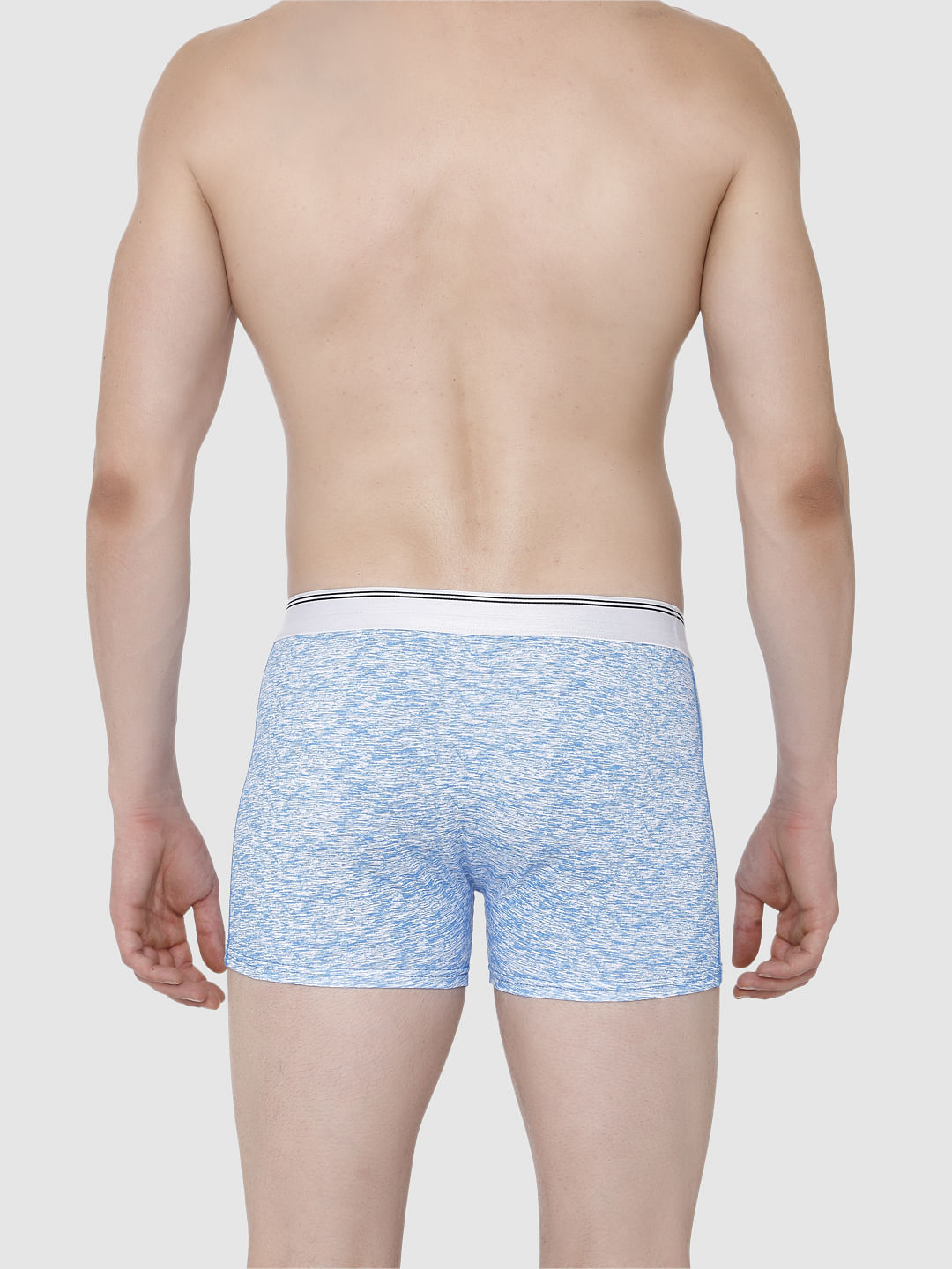 Light Blue Printed Trunks