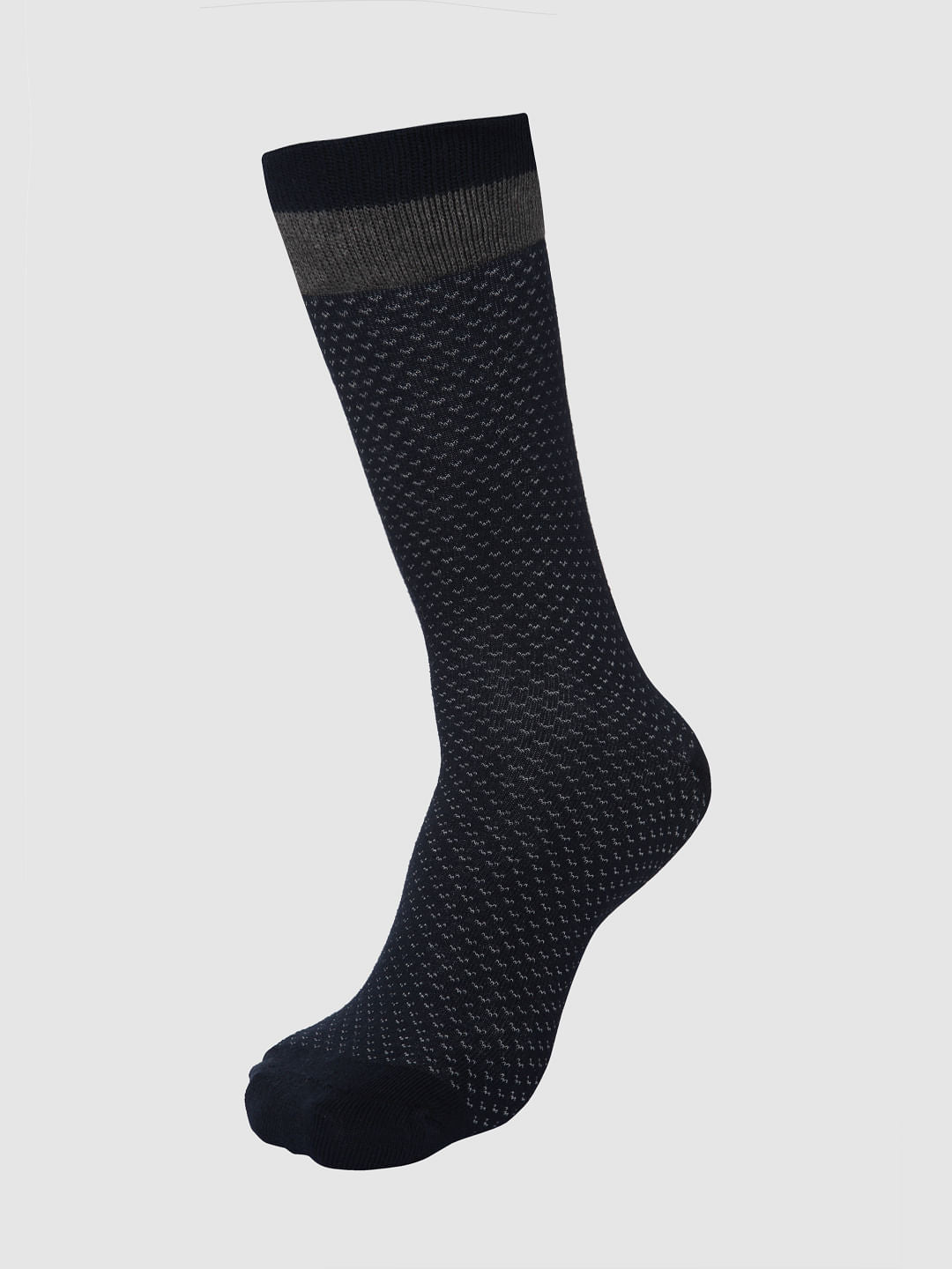 Navy Blue Mid Calf Length Socks