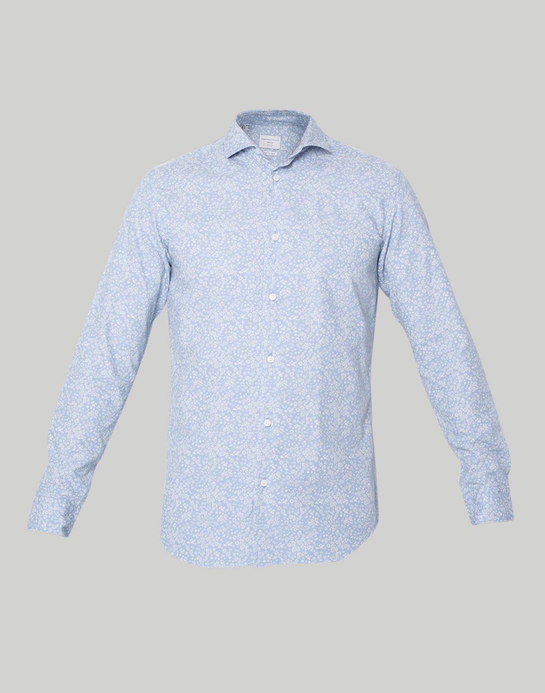Blue Printed Full Sleeves Shirt