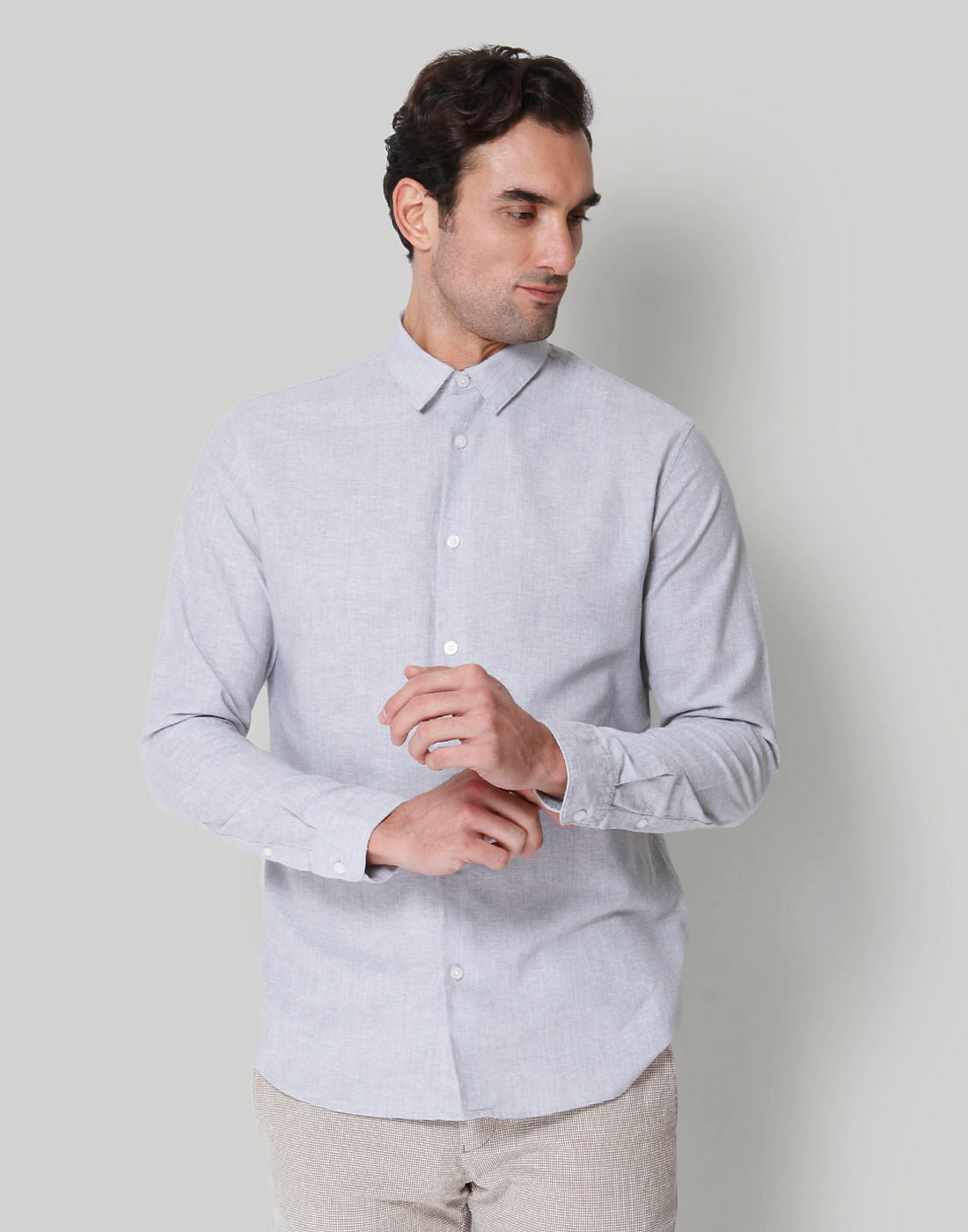 Grey Full Sleeves Shirt