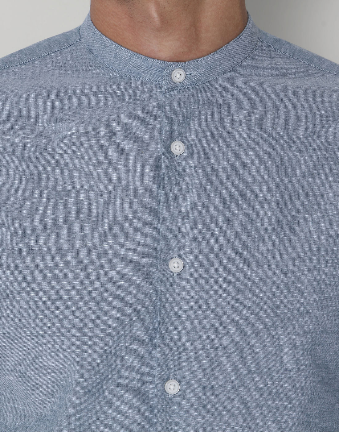 Blue Full Sleeves Linen Shirt