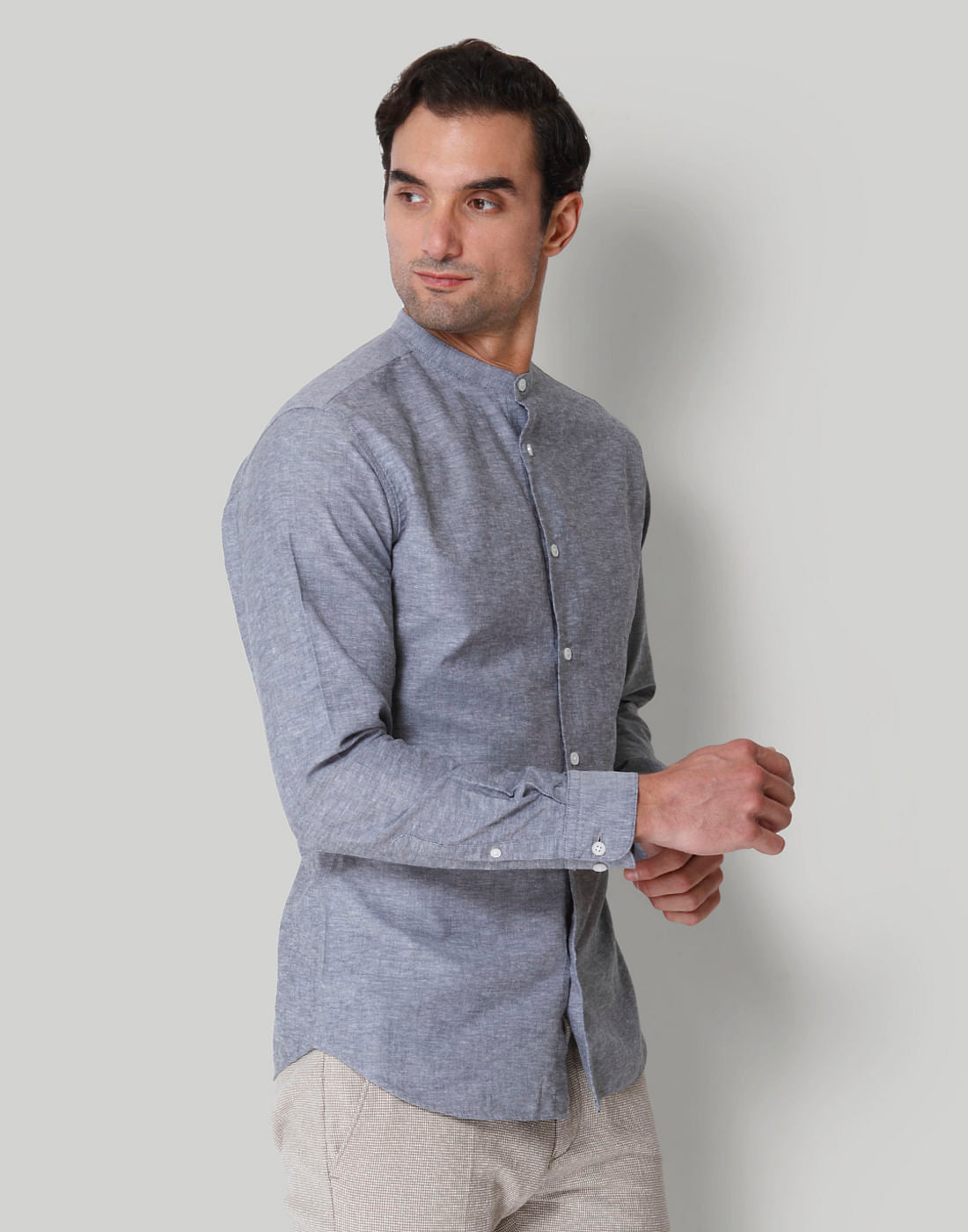 Grey Full Sleeves Shirt