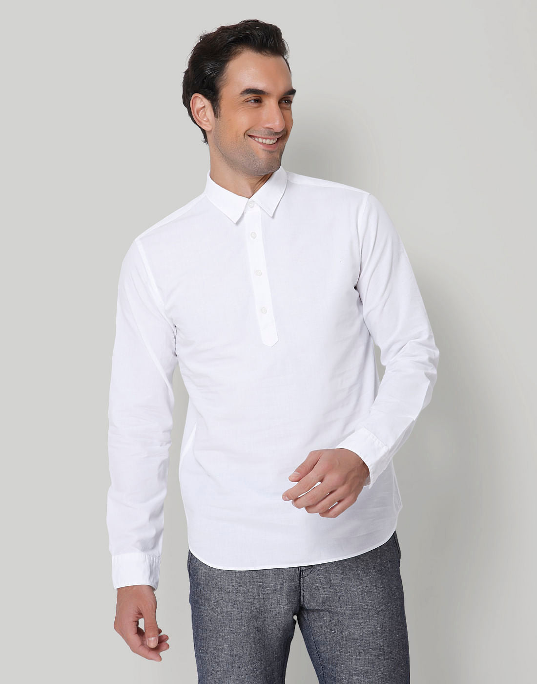 White Full Sleeves Shirt