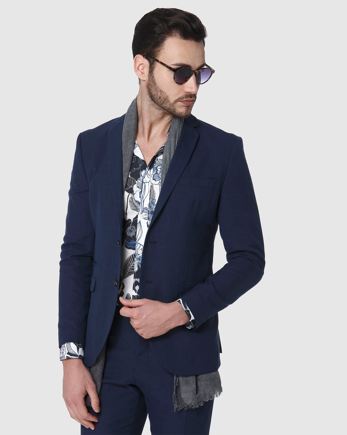 Navy Blue Slim Fit Blazer