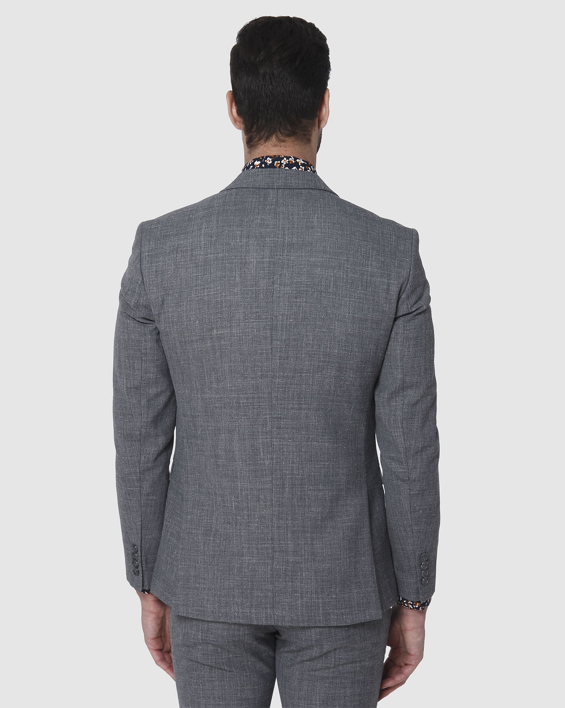 Grey Formal Slim Fit Blazer