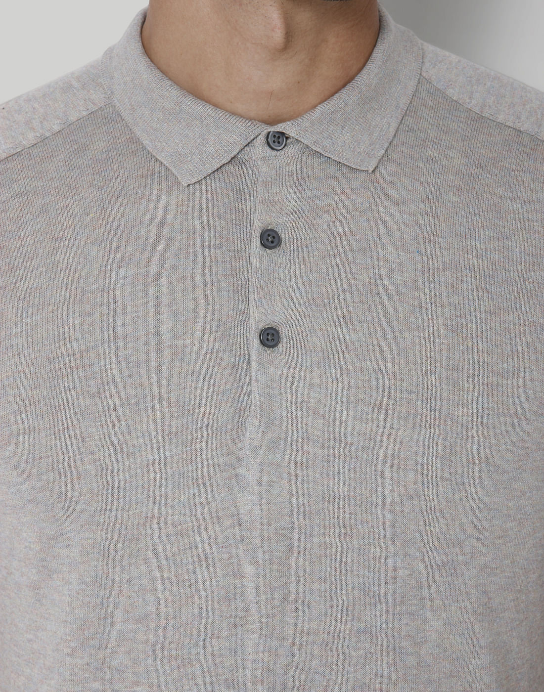 Grey Polo Neck T-Shirt