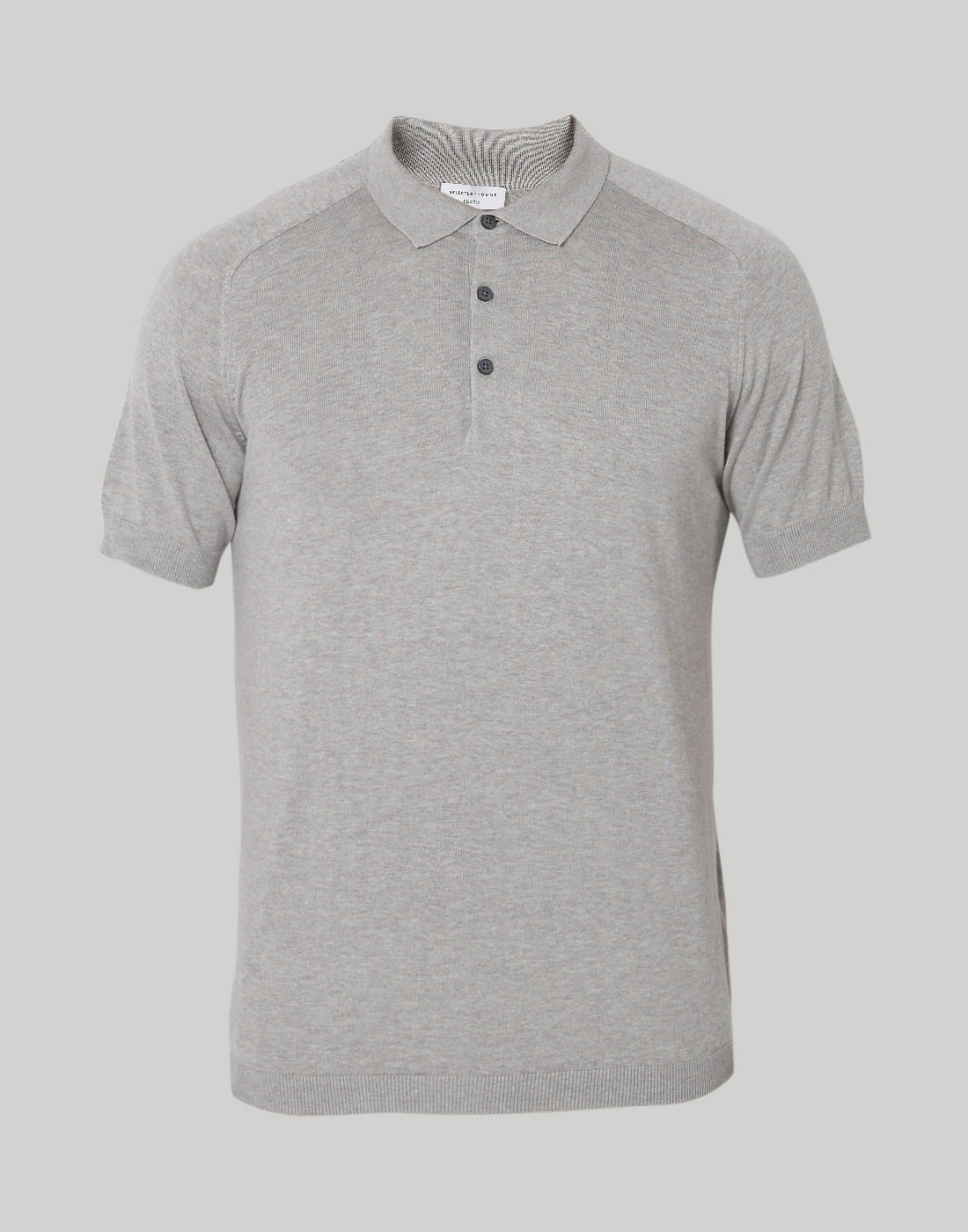 Grey Polo Neck T-Shirt