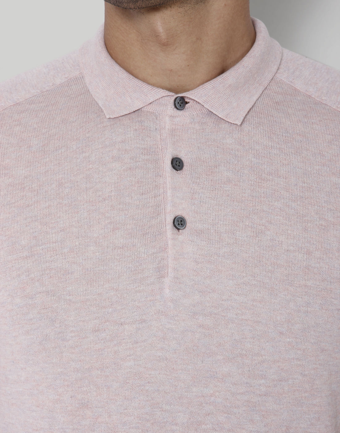 Pink Polo Neck T-Shirt