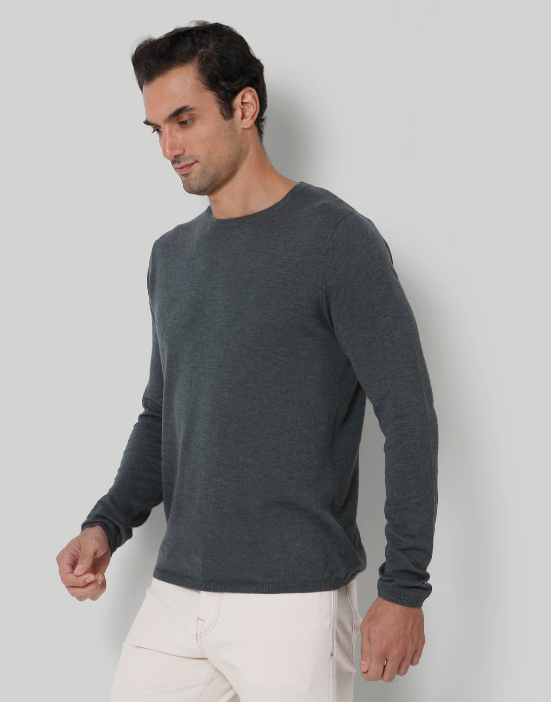 Grey Crew Neck T-Shirt