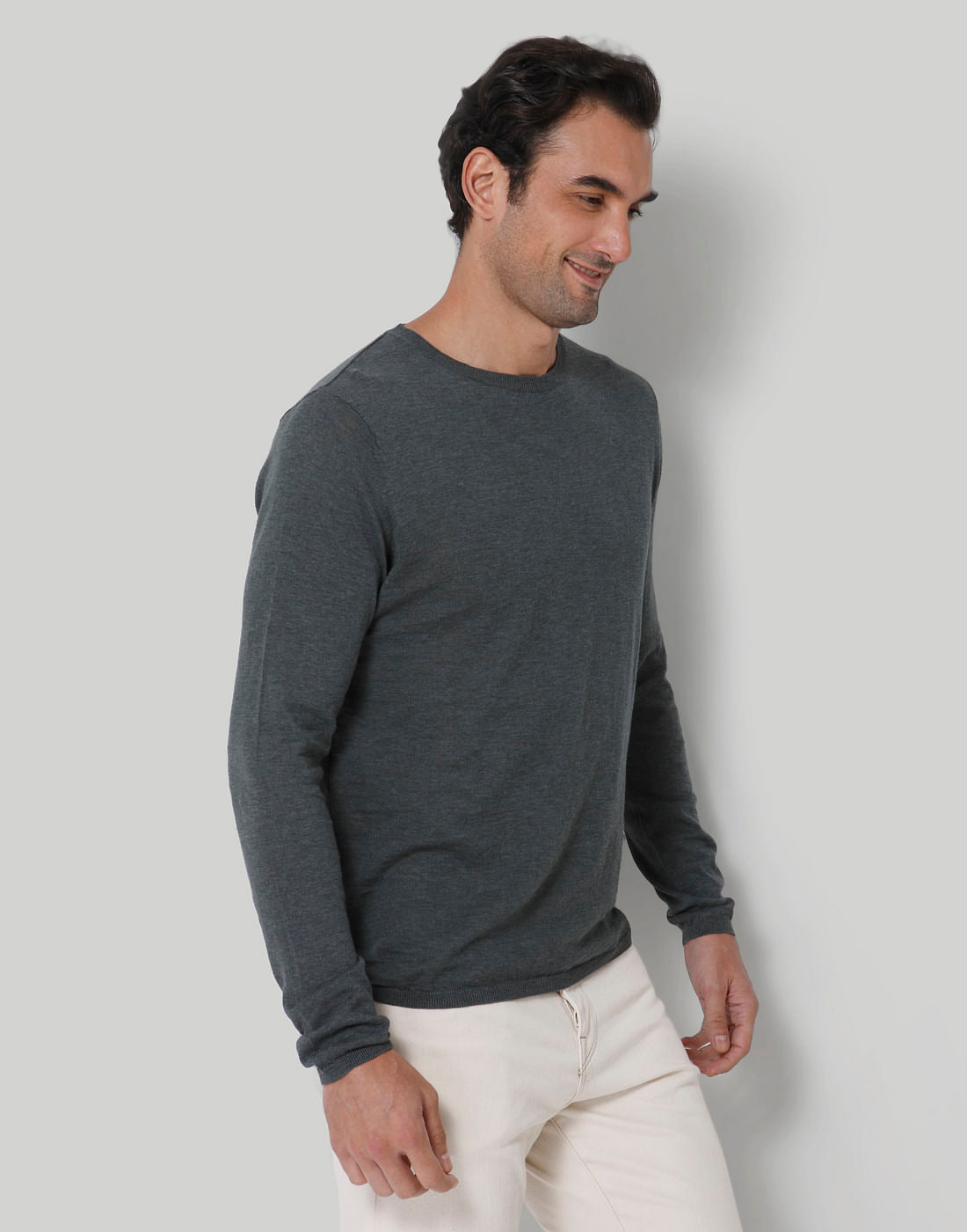 Grey Crew Neck T-Shirt