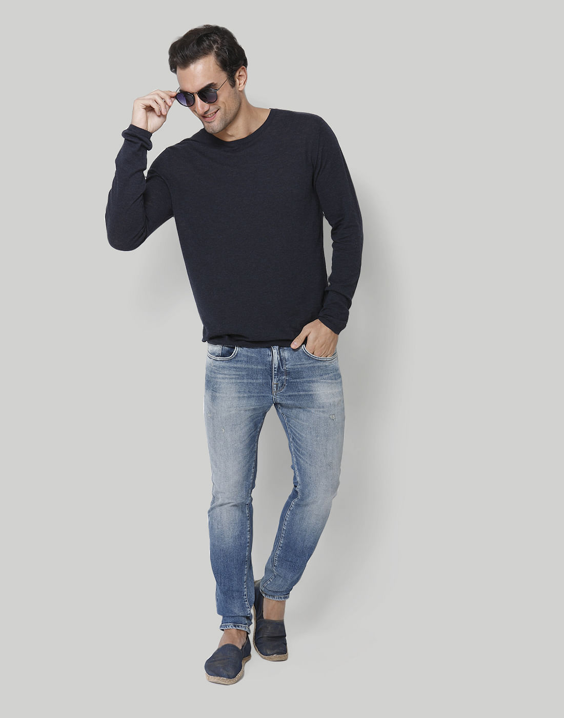 Blue Crew Neck T-Shirt