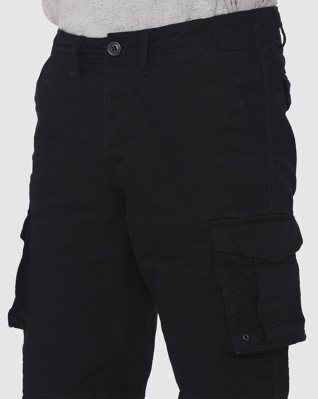Black Cargo Shorts