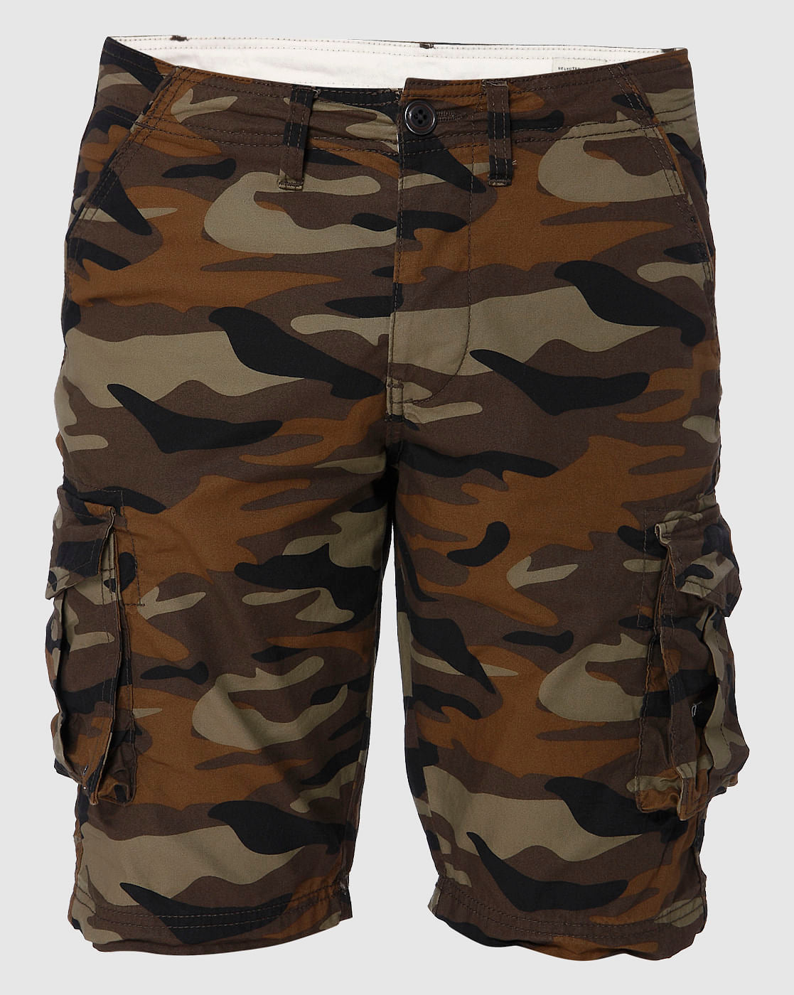 Brown Camo Cargo Shorts