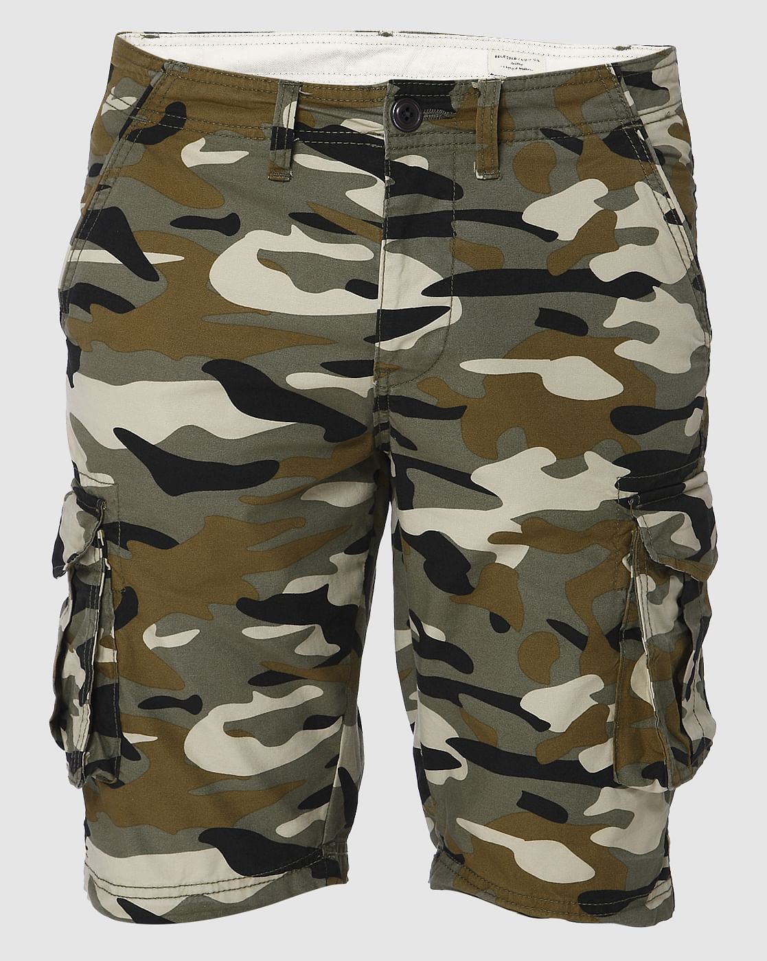 Green Camo Cargo Shorts