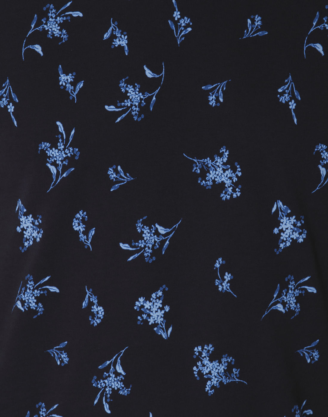 Black Floral Print Crew Neck T-Shirt