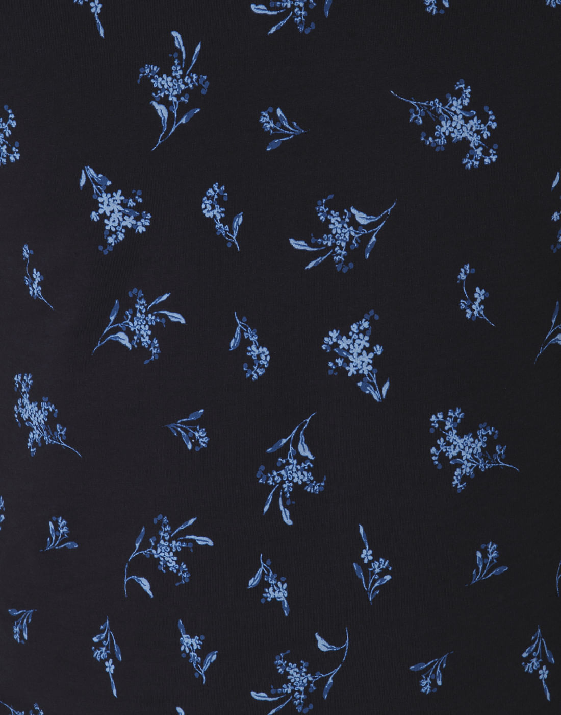 Black Floral Print Polo Neck T-Shirt
