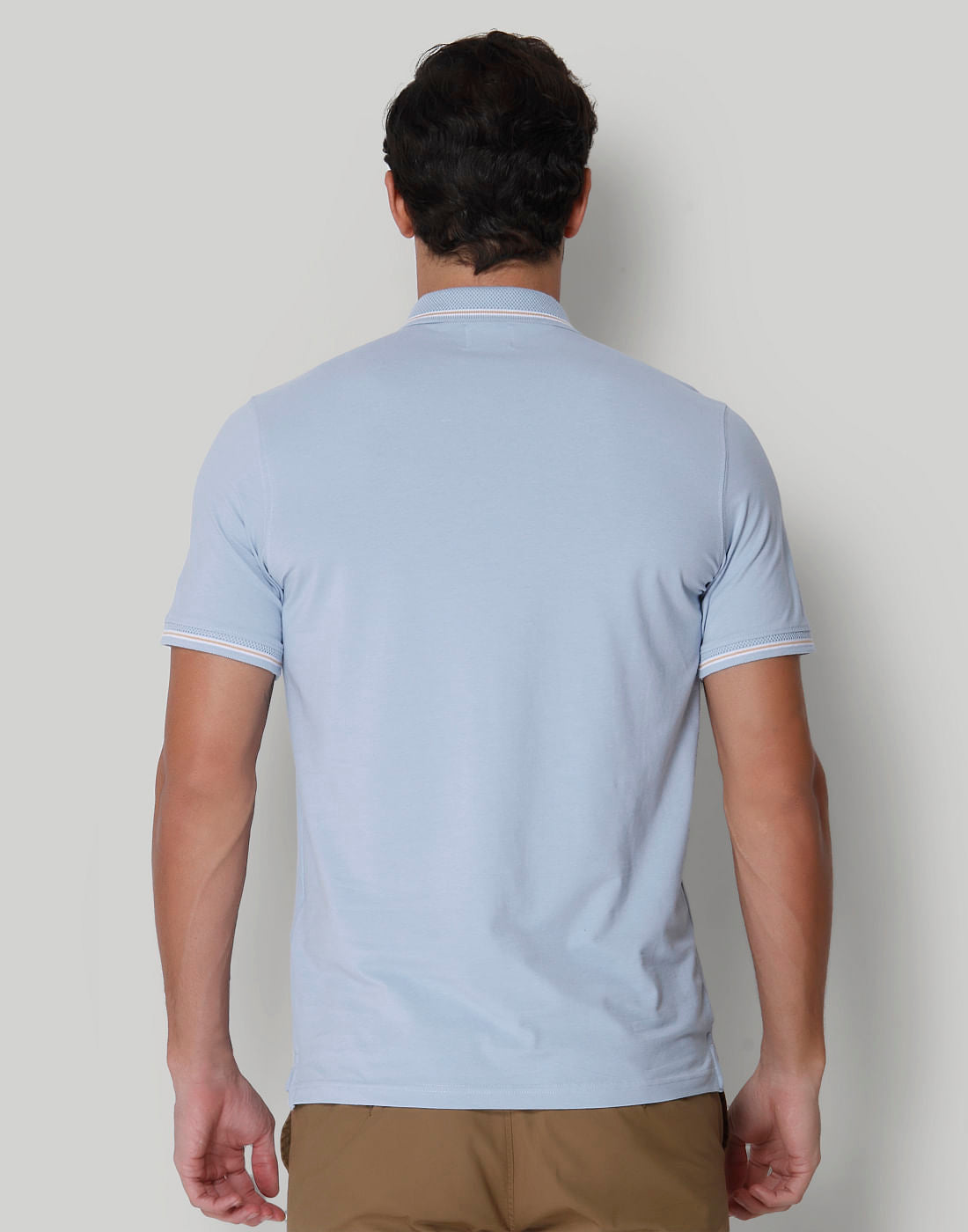 Blue Polo Neck T-Shirt