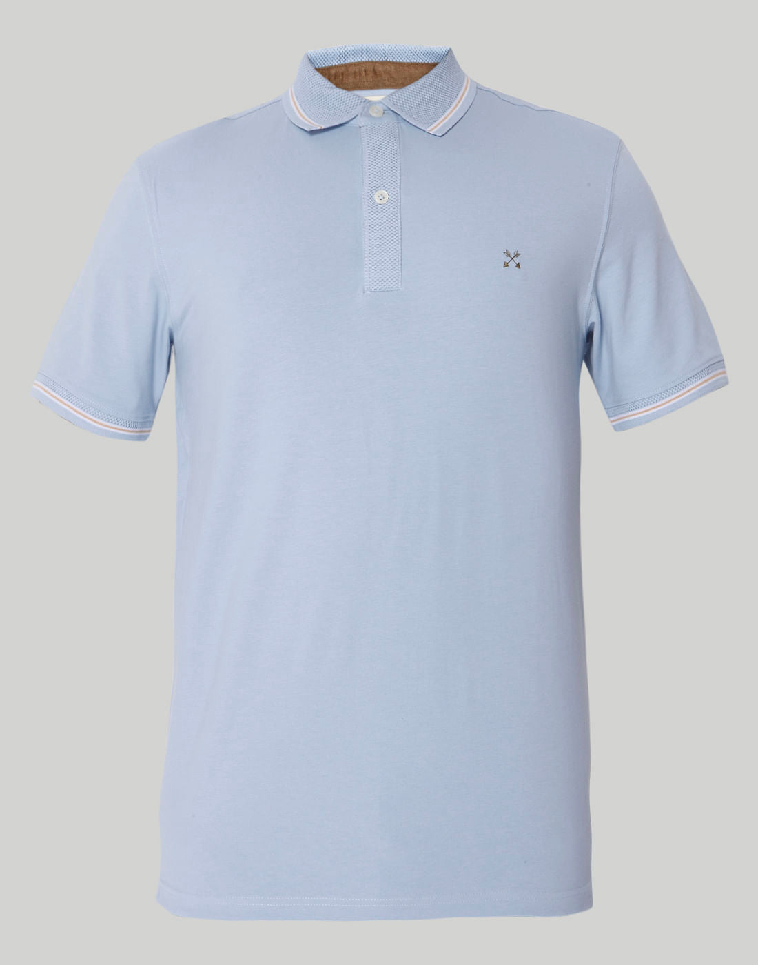 Blue Polo Neck T-Shirt