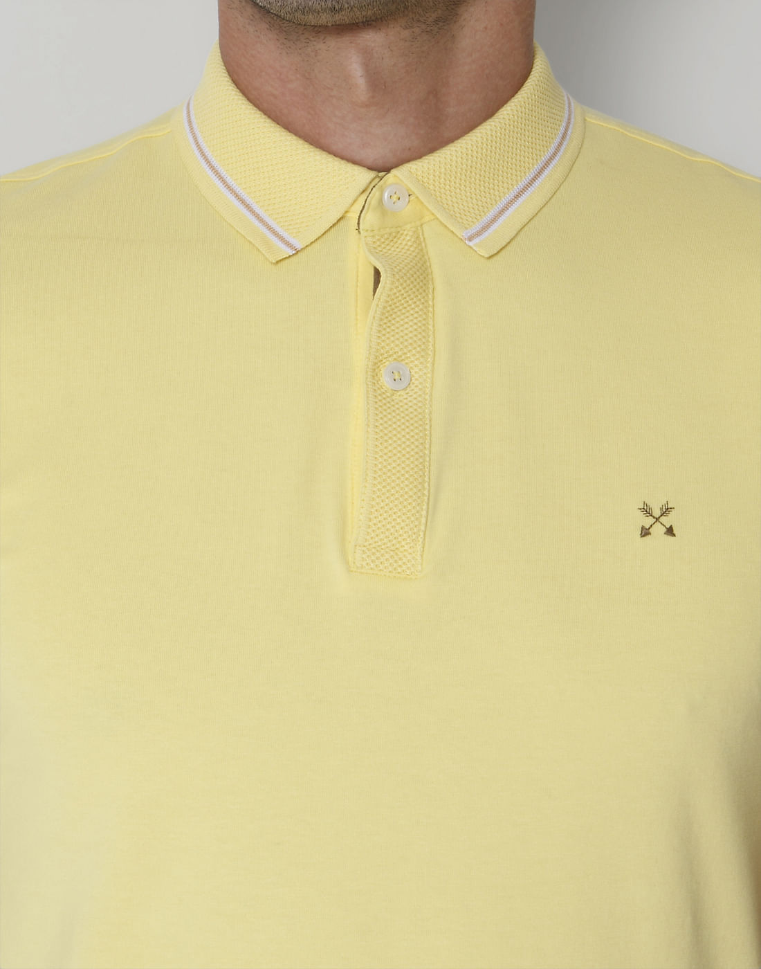 Yellow Polo Neck T-Shirt