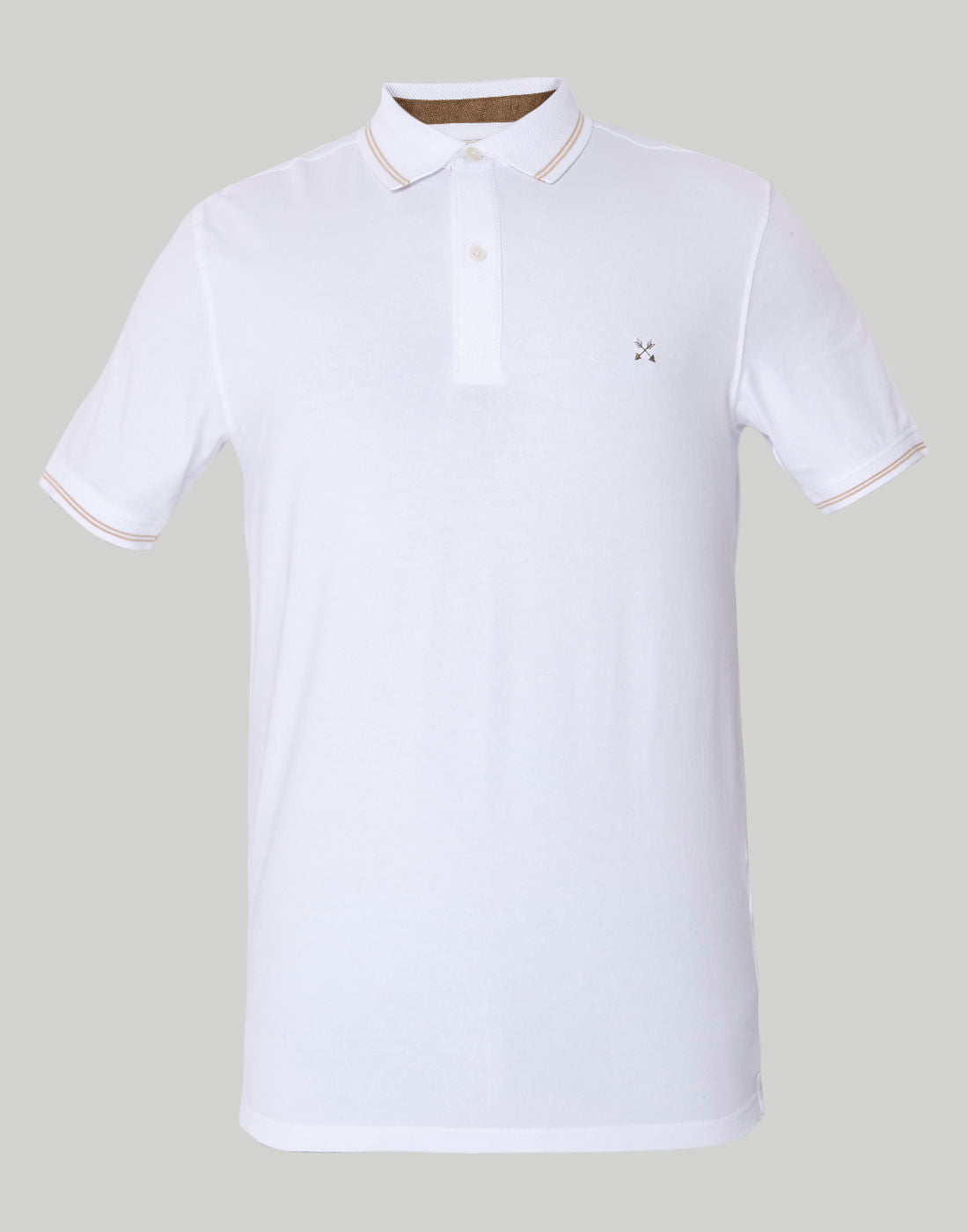 White Polo Neck T-Shirt