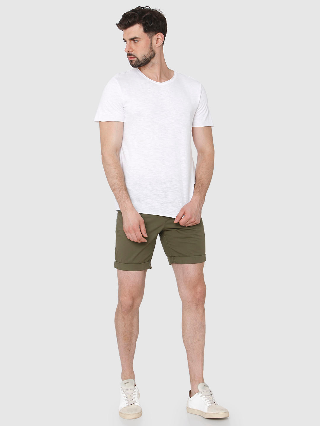 White V Neck T-Shirt